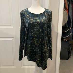 Karen Kane Asymmetrical Velvet Top